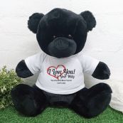 Valentines Bear Love Your Naughty Bits - 40cm Black