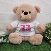 Personalised Birthday Bear Cream Plush 30cm
