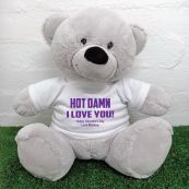 Naughty Love You Valentines Bear - 40cm Grey