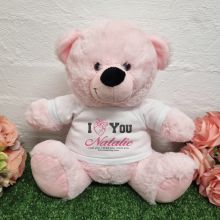 Valentines Anatomical Heart Bear Light Pink Plush 30cm