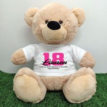 18th Birthday Bear with T-Shirt 40cm Cream
