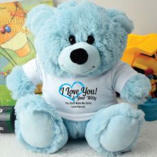 Love Your Naughty Bits Valentines Bear - Light Blue