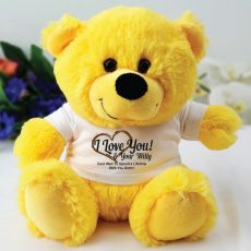 Love Your Naughty Bits Valentines Bear - Yellow