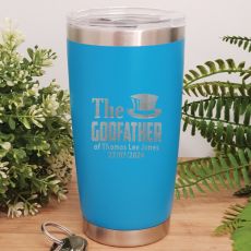 Godfather Personalised Insulated Travel Mug 600ml Blue