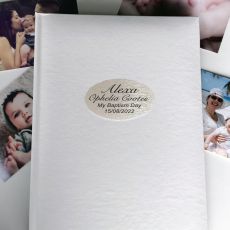 Personalised Baptism Album 300 Photo White