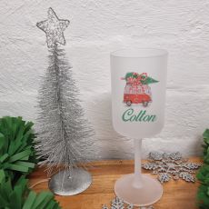 Christmas Frosted Wine Glass Goblet Combi