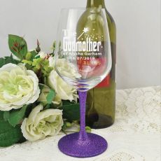 Godmother Engraved Personalised Wine Glass 450ml