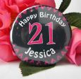 Personalised  21st Heart Badge