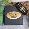 Gold Cross Stacked Bracelet In Birthday Gift Box