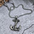 Stainless Steel Anchor Necklace in Godfather Box