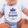 Personalised Prince Baby Bib