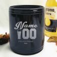 Personalised 40th Black Can Cooler - Male Gift