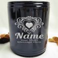 Mum Engraved Black Can Cooler Personalised