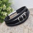Stacked Leather Bracelet Uncle Gift Box