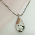 Always in my Heart Tear Drop Urn Ash Necklace in Personalised Box