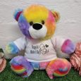 1st Mothers Day Teddy Bear 30cm Plush Rainbow