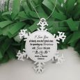 Memorial Christmas Snowflake Ornament - With Jesus