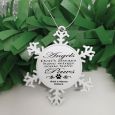 Pet Memorial Christmas Snowflake Ornament - Paws