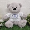 Personalised Valentines Day Photo Bear Grey 30cm