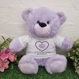 Personalised Valentines Day Photo Bear Lavender 30cm