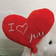 I Love You Valentines Bear with Heart Balloon