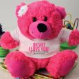 Naughty I Love You Valentines Day Bear - Hot Pink
