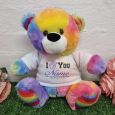 Valentines Anatomical Heart Bear Rainbow Plush 30cm