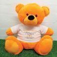 Personalised Memory Teddy Bear 40cm Orange
