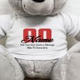 Recordable 60th Birthday Bear with T-Shirt - Grey 40cm