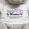 Voice Recordable Graduation Bear with T-Shirt - Grey 40cm