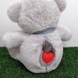 Recordable 80th Birthday Bear with T-Shirt - Grey 40cm