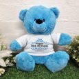 Personalised 30th Birthday Party Bear Bright Blue Plush 30cm
