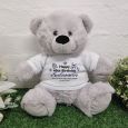 Personalised 40th Birthday Bear Grey Plush 30cm