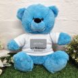 Personalised Photo Bear Bright Blue 30cm
