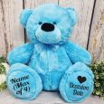 Christening Personalised Teddy Bear 40cm Bright Blue