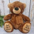Personalised 90th Birthday Teddy Bear 40cm Plush Brown