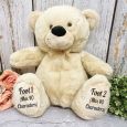 Personalised Flower Girl Teddy Bear 40cm Cream