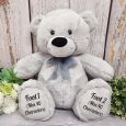 Personalised 40th Birthday Teddy Bear 40cm Plush Grey
