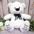 40th Birthday Teddy Bear 40cm -White