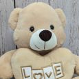 Valentines Day Bear With Cream Heart 30cm