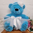 1st Birthday Princess Teddy Bear 40cm Bright Blue