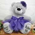 Baby Ballerina Teddy Bear 40cm Plush Grey