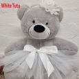 1st Birthday Ballerina Teddy Bear 40cm Plush Grey