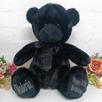 Personalised 80th Birthday Bear 40cm Black Plush