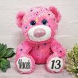 13th Birthday Hollywood Bear 30cm Plush - Pink
