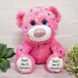 Personalised Hollywood Message Bear 30cm Plush - Pink