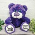 60th Birthday Hollywood Bear 30cm Plush - Purple