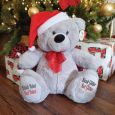 Personalised 1st Christmas Bear 40cm Grey