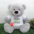 Recordable 80th Birthday Teddy Bear Grey 40cm