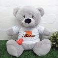 Recordable 1st Birthday Bear with T-Shirt - Grey 40cm